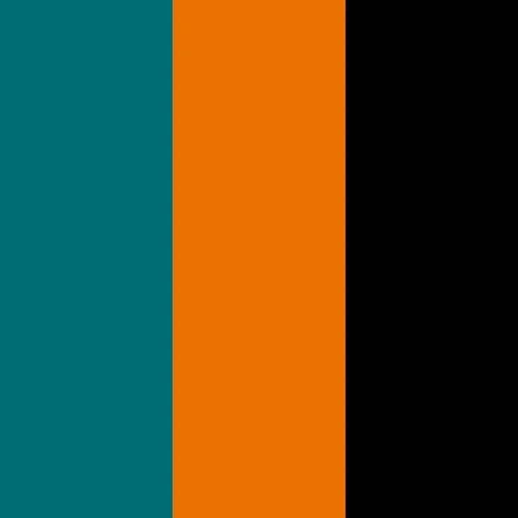 Black/Cyan/Orange